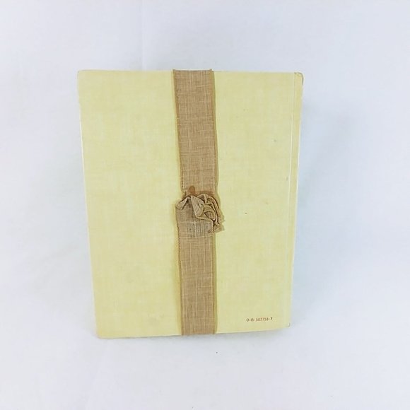 Book Stack Hardcover Ribbon Wrapped Floral Topped Reclaimed Books Set of 4 - Picture 3 of 8